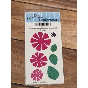 NIP 11755 KITTIE KRAFT BY RUBBERNECKER 5508-04D STACKABLE FLOWERS LEAVES #4 DIE